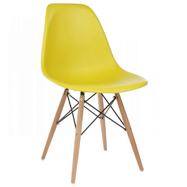Стул деревянный Eames PC-015 yellow - изображение 1