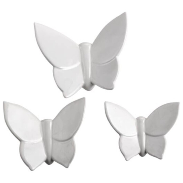 Декоративная бабочка Butterfly (белая) h14 (12*14*5) - изображение 2