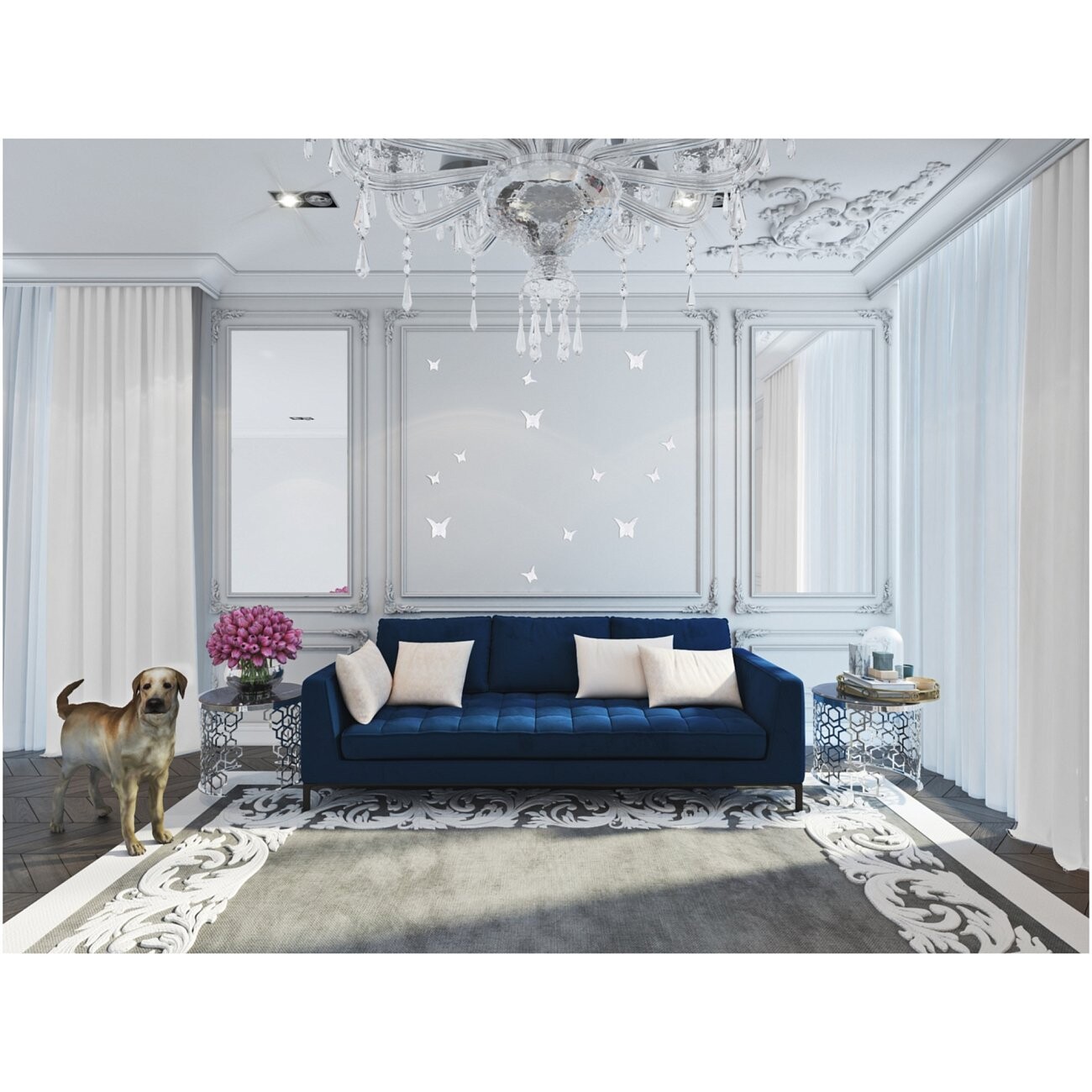 Декоративная бабочка Butterfly (белая) h14 (12*14*5) - изображение 4