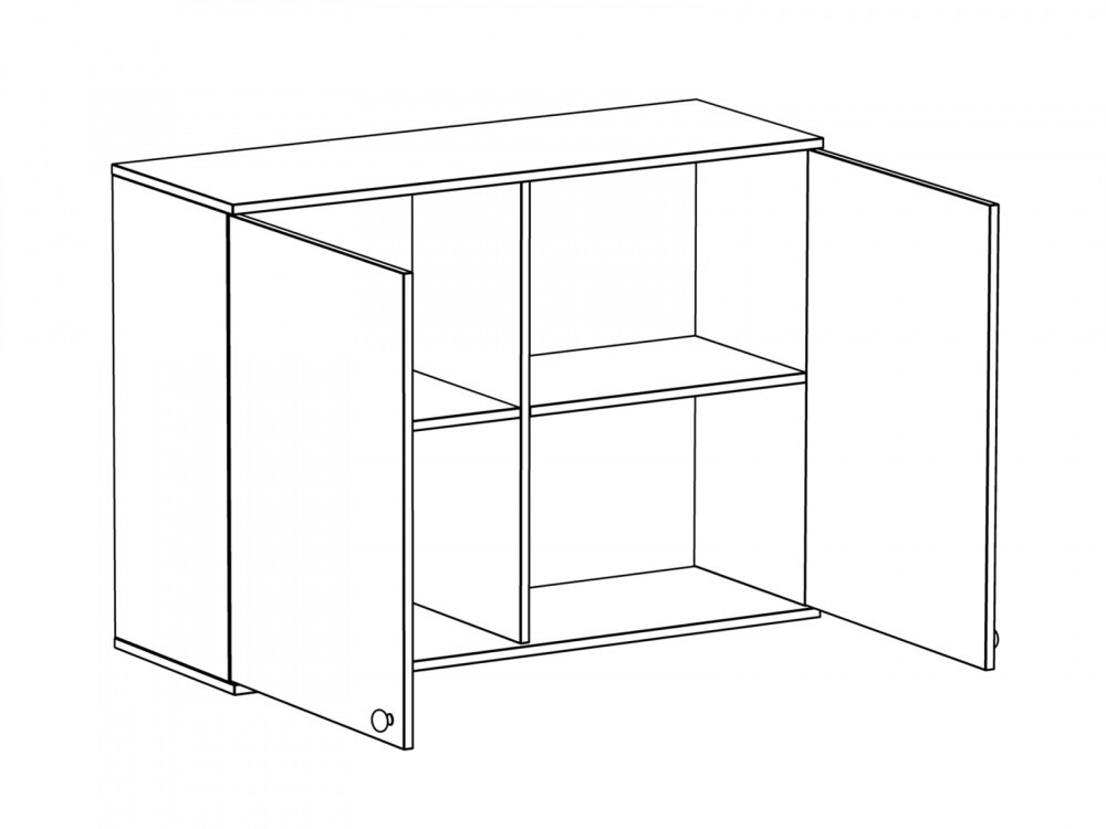 Шкаф навесной двухдверный