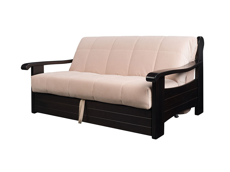 Диван-кровать прямой 145×210 см лофти бежевый, венге Bali Hard - купить за91320 руб в интернет-магазине DG-Home