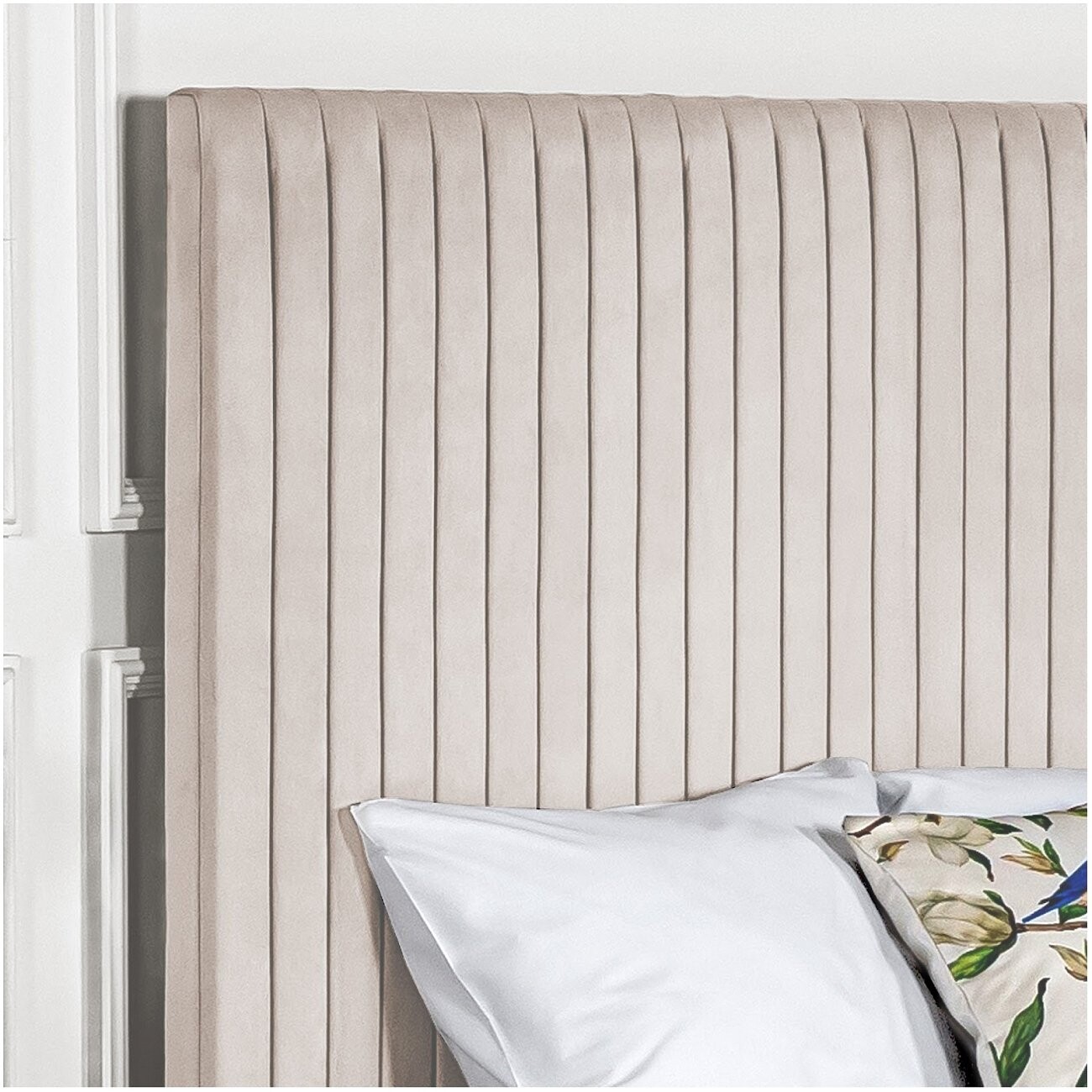 Кровать двуспальная с подъемным механизмом и ящиком для белья 160х200 кремовая Amore - изображение 4