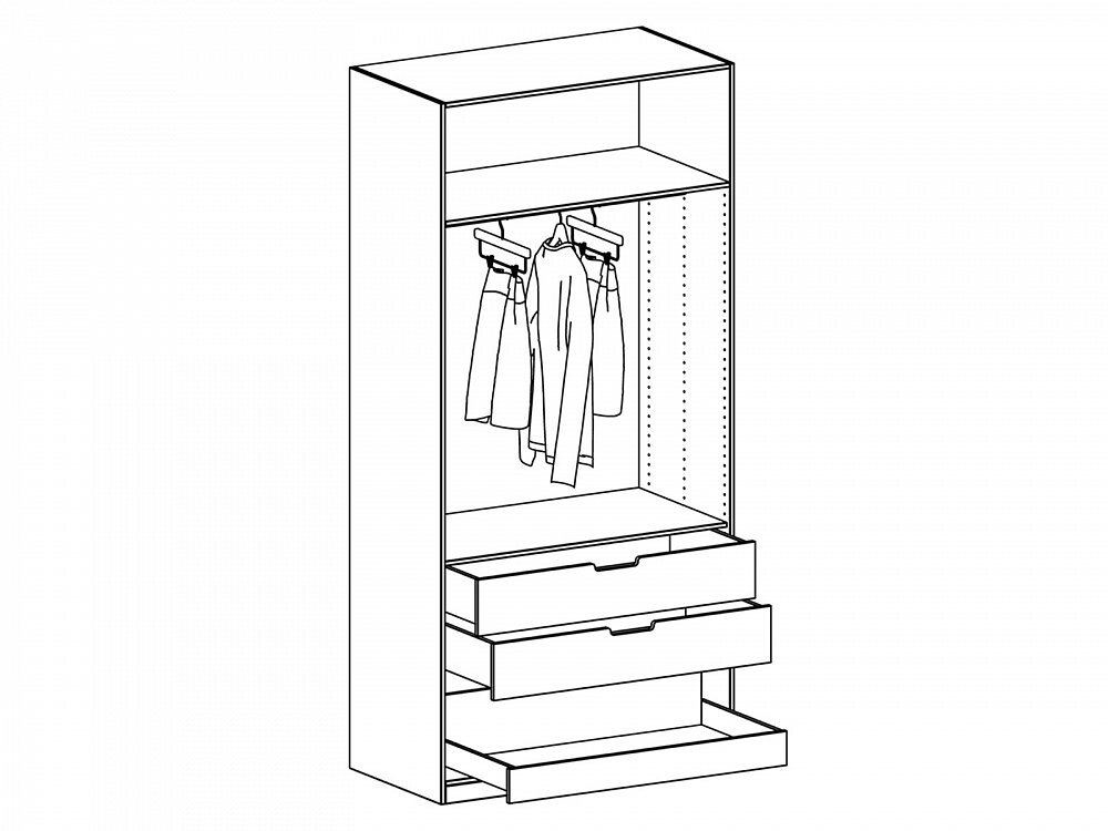 Шкаф распашной нарисовать онлайн