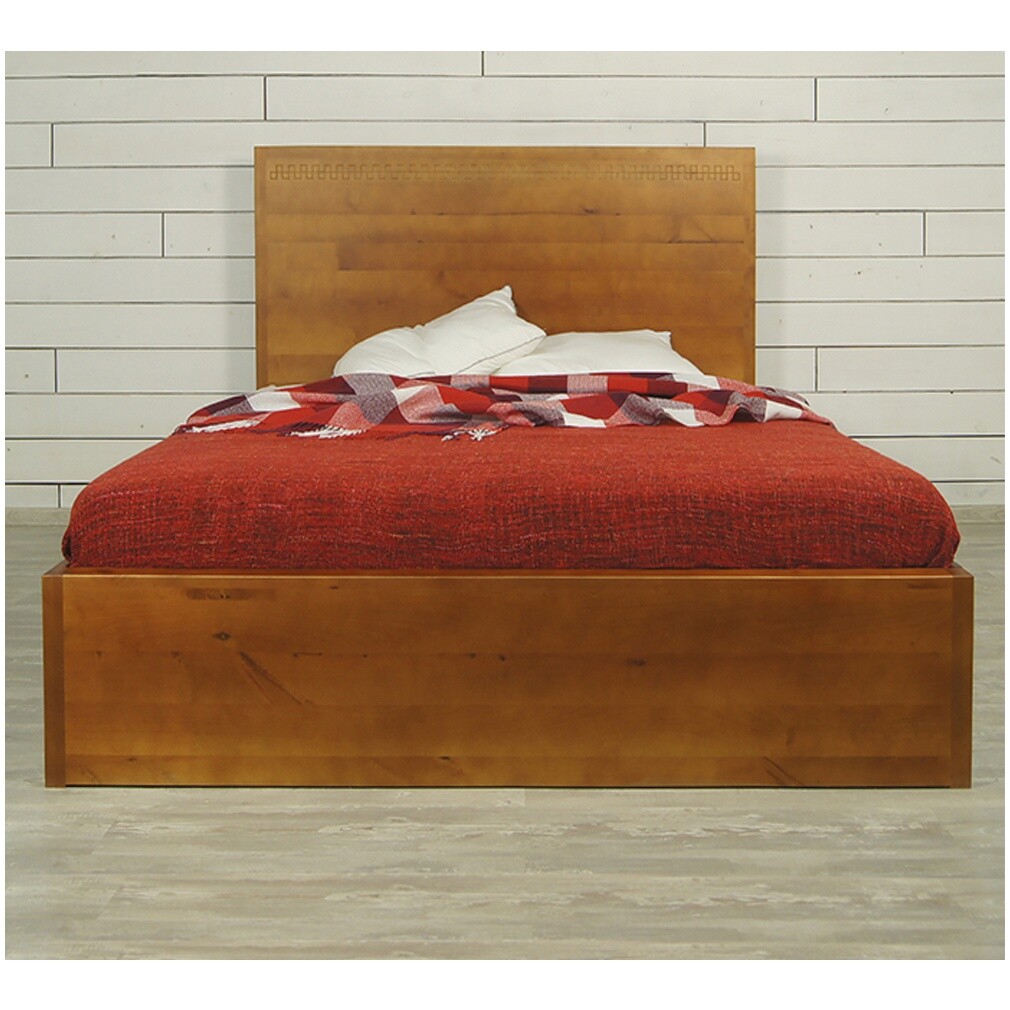 Кровать полутораспальная 140х200 см с ящиками коричневая Gouache Birch