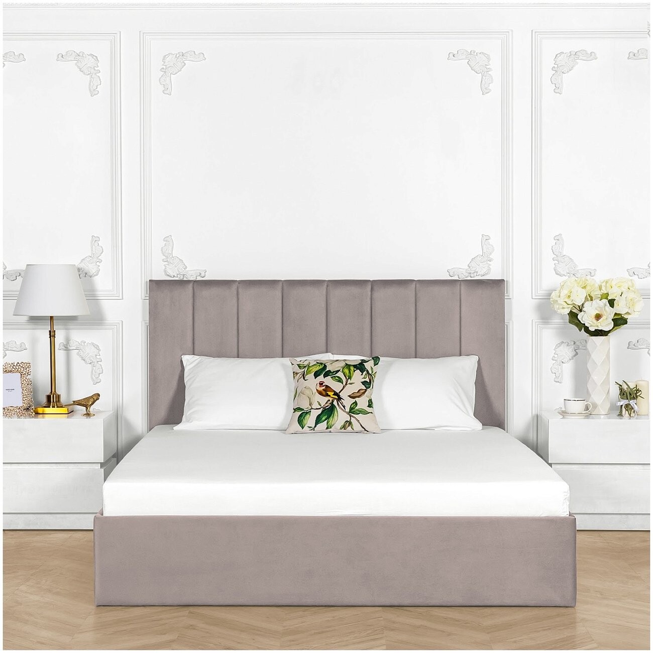 Кровать полутораспальная с подъемным механизмом и ящиком для белья 120х200 мокко Вега - изображение 5