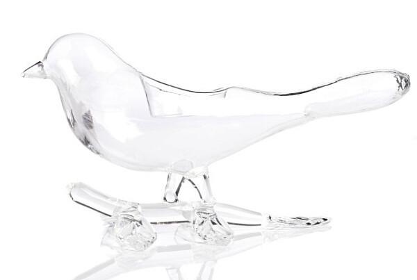 Подсвечник стеклянный прозрачный Bird-Boy on Branch - изображение 1