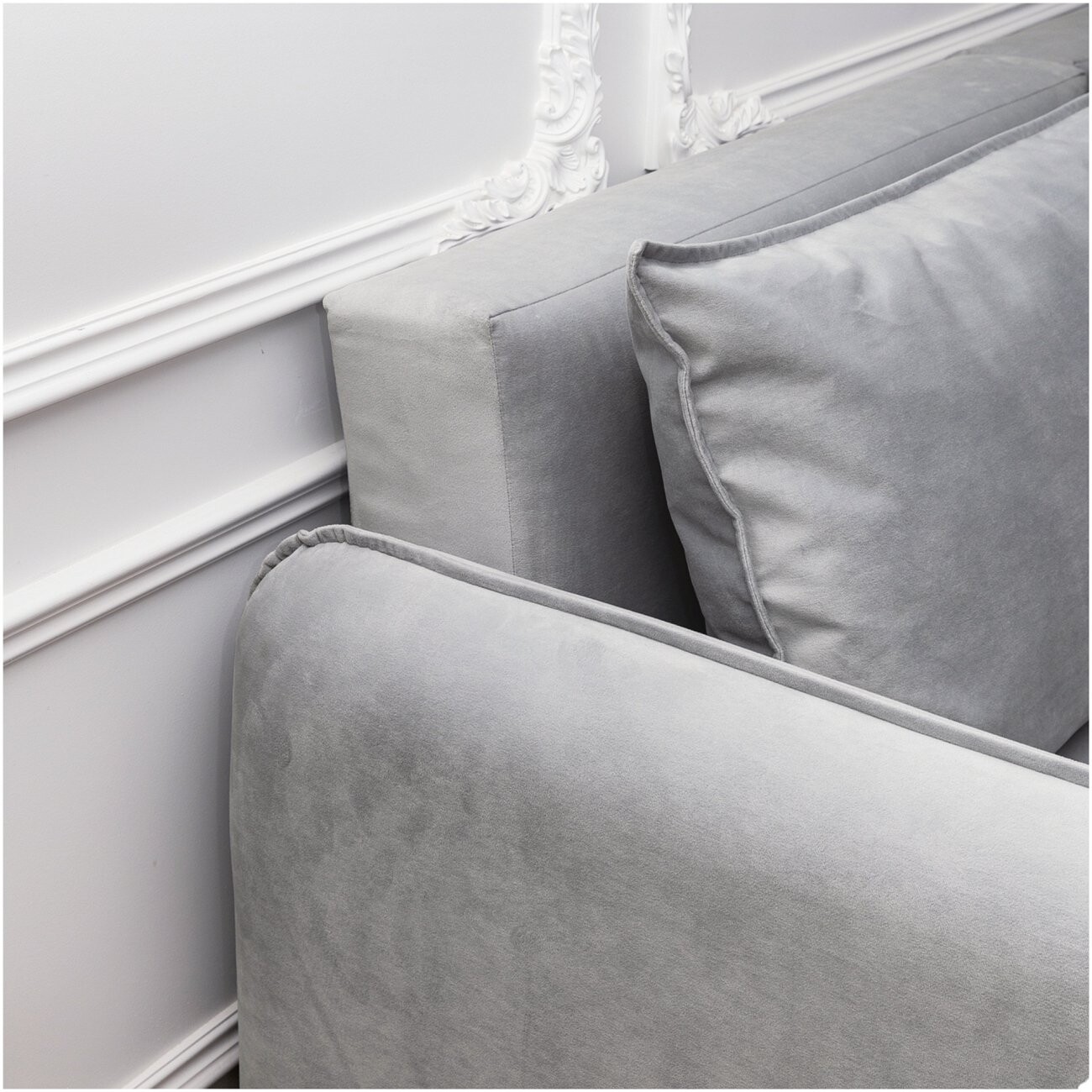 Диван прямой раскладной двухместный серый "Софт" - изображение 6