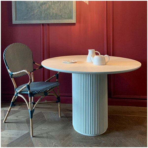 Стол обеденный круглый 80 см HPL белый Оливер - изображение 1