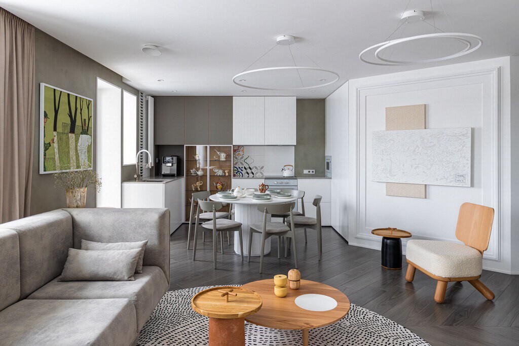 Стол обеденный круглый 80 см Керамика белый Оливер - изображение 3