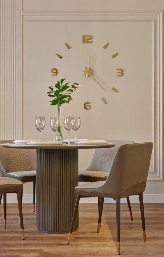 Стол обеденный круглый 90 см HPL бежевый Оливер - купить за 116275 руб ...