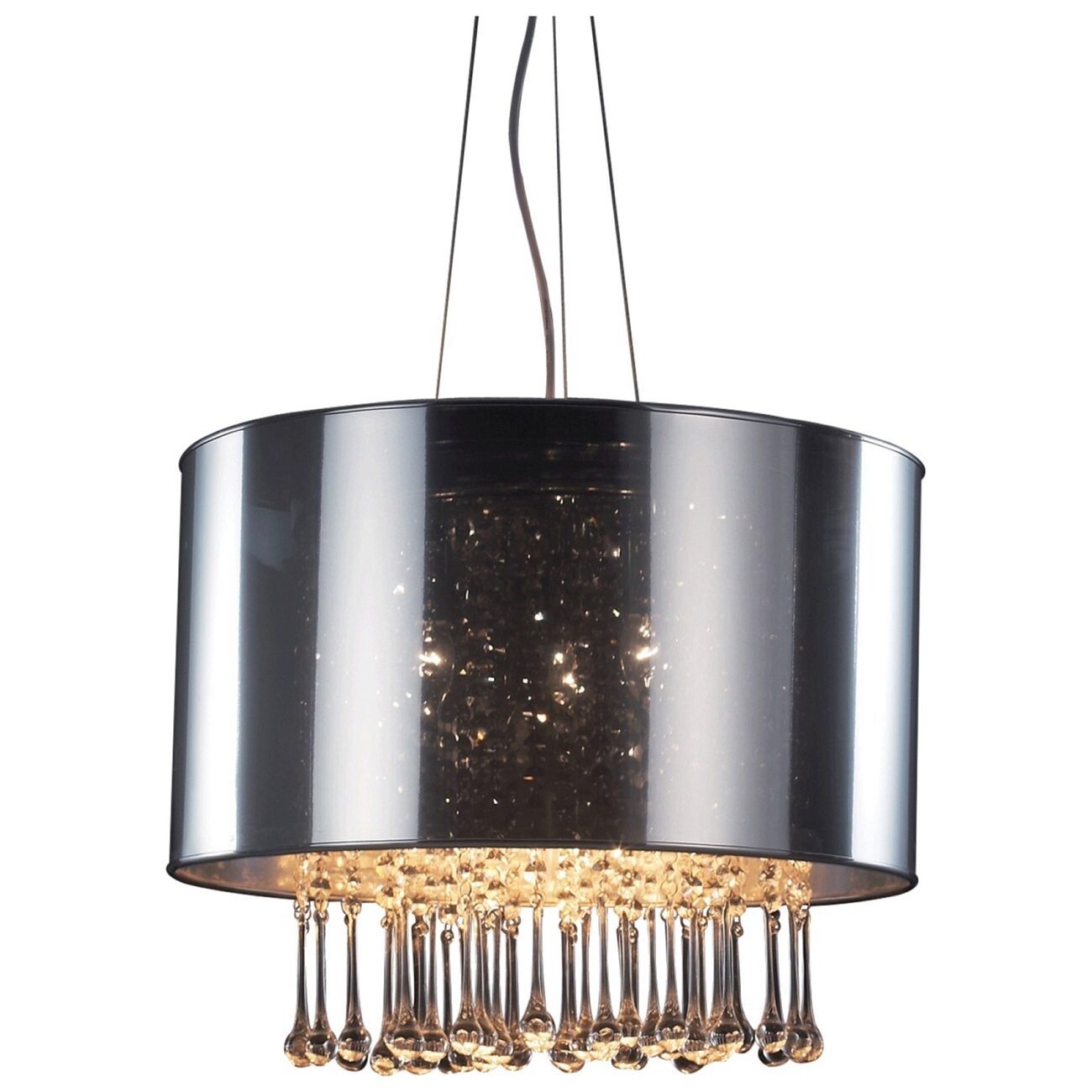 Люстра подвесная с хрустальными подвесками Camilla Цвет серебро - изображение 2