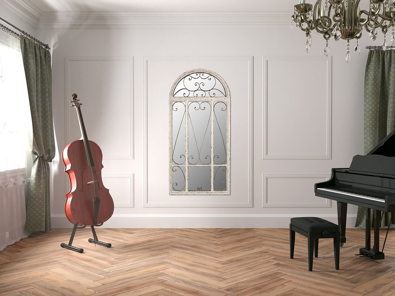 Зеркало-окно настенное арочное Entourage - изображение 5