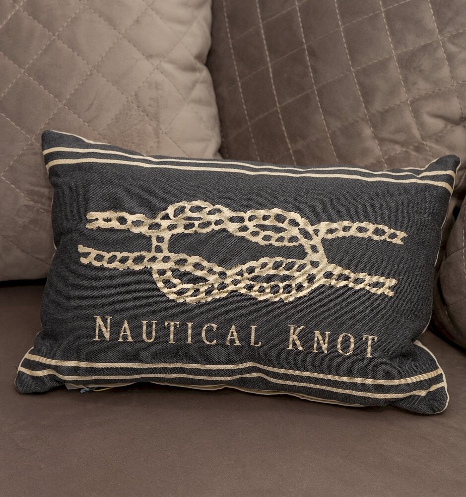 Подушка с морским узлом Nautical Knot Denim