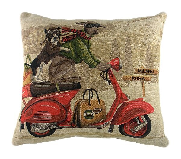 Подушка с картинкой Scooter Dogs Red - изображение 1