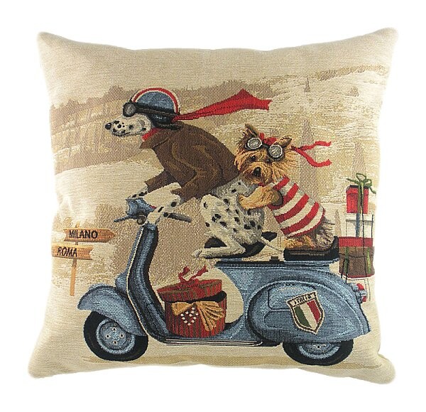 Подушка с картинкой Scooter Dogs Blue - изображение 1