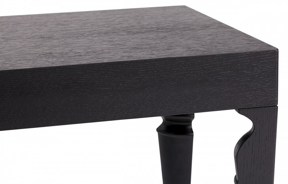 Журнальный столик черный деревянный с резными ножками Ashley Black