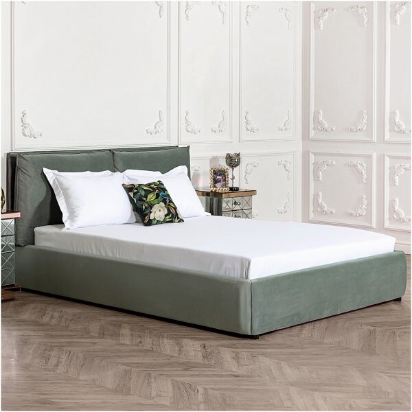 Кровать двуспальная 160х200 светло-зеленая Bubble - изображение 1