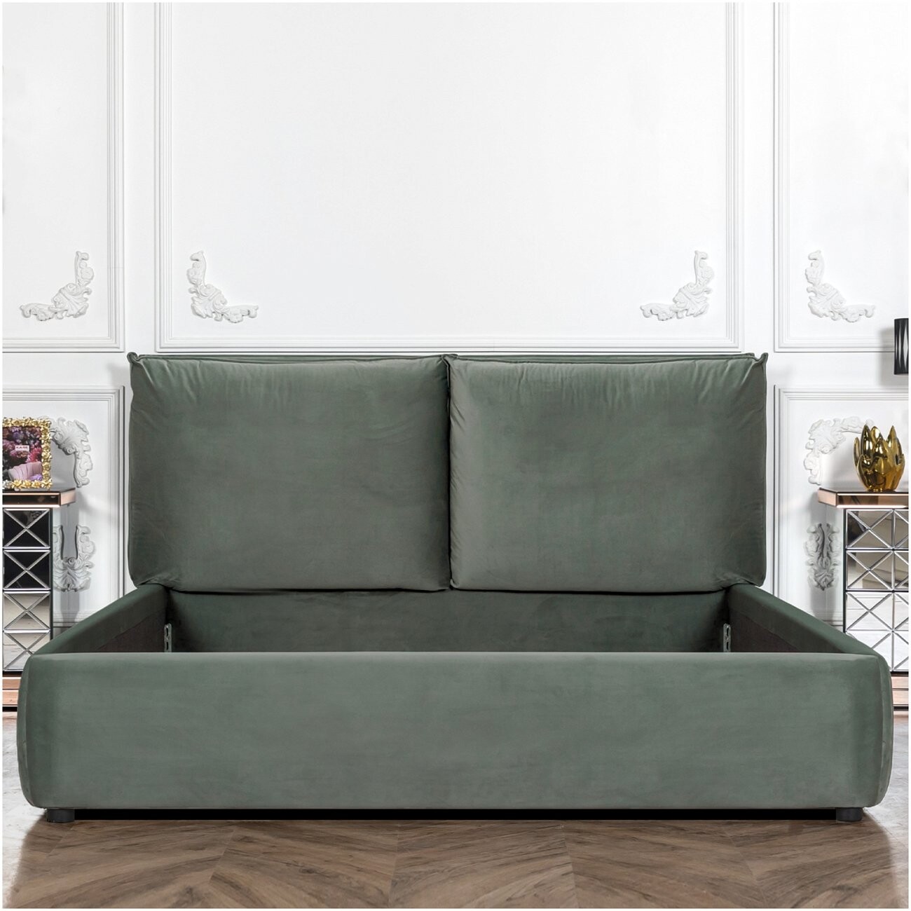 Кровать двуспальная 160х200 светло-зеленая Bubble - изображение 4