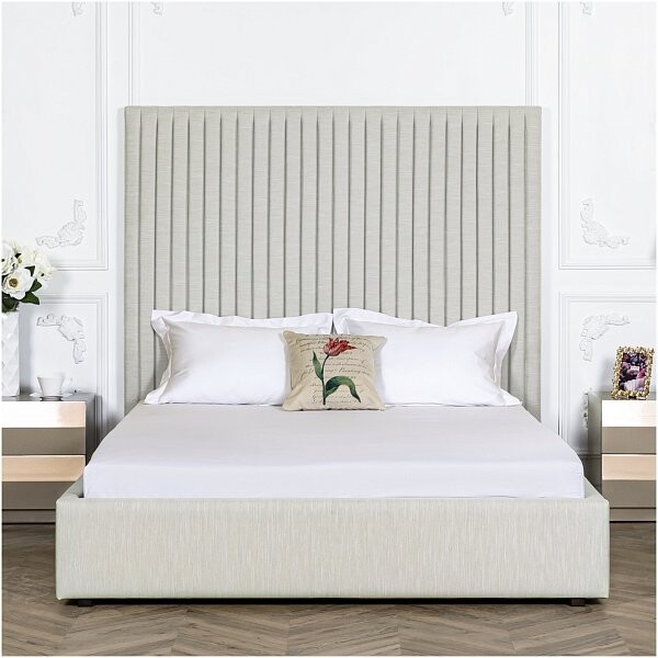 Кровать двуспальная 160х200 бежевая Mora - изображение 1