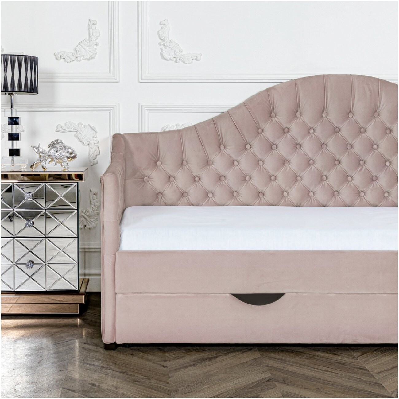 Диван-кровать с выкатным спальным местом 90х200 ягодный пломбир Frank - изображение 3