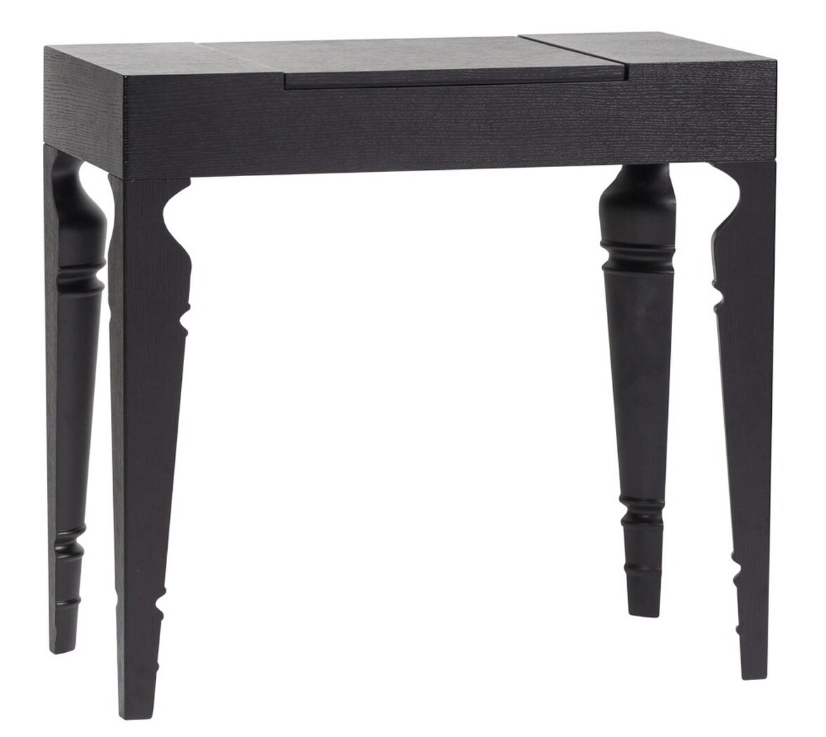 Туалетный столик с зеркалом и резными ножками черный Julie Black One - изображение 2