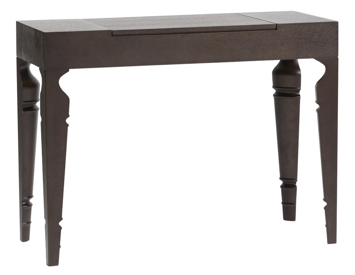 Туалетный столик с зеркалом и резными ножками коричневый Julie Black Two - изображение 2