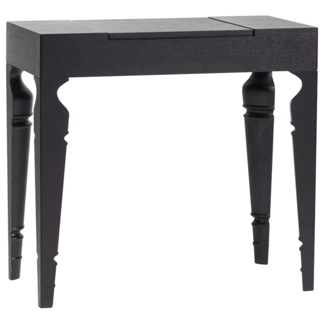 Туалетный столик с зеркалом и резными ножками черный Julie Black Two - изображение 2