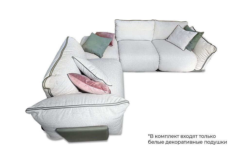 Угловой диван модульный белый Ferre - купить за 346635 руб винтернет-магазине DG-Home