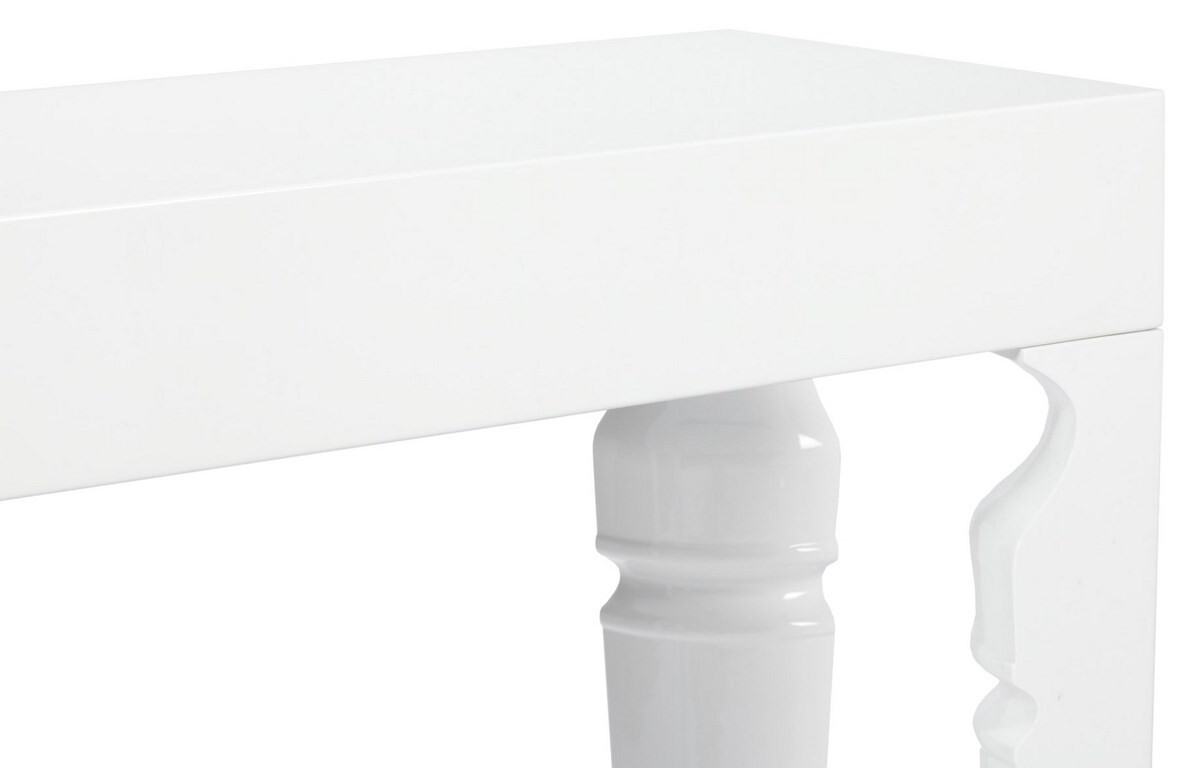 Консоль белая с резными ножками Carrie One - изображение 3