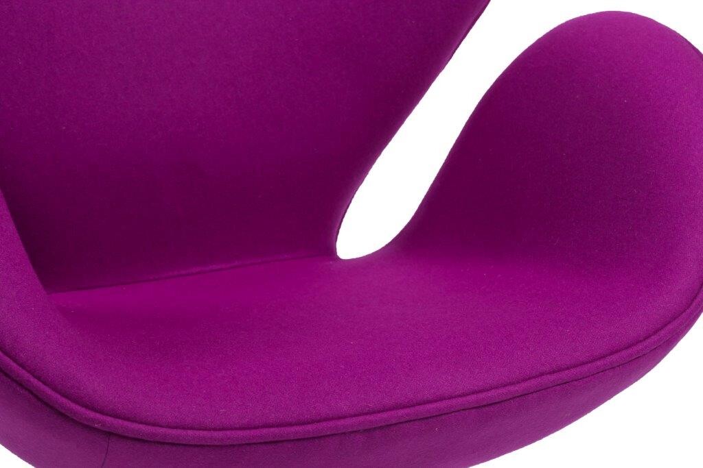 Кресло дизайнерское лиловое, кашемир Swan Chair - изображение 3