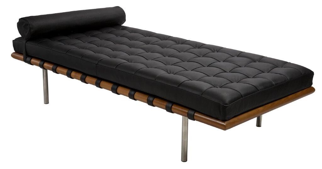 Кушетка черная с валиком Barcelona - изображение 2