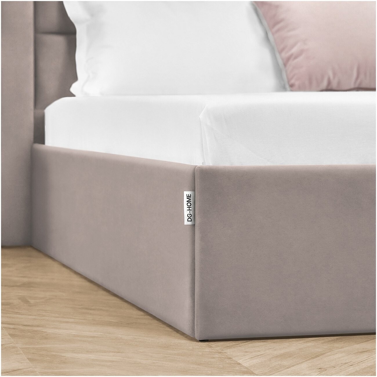 Кровать полутораспальная с подъемным механизмом и ящиком для белья 120х200 мокко Luna - изображение 10