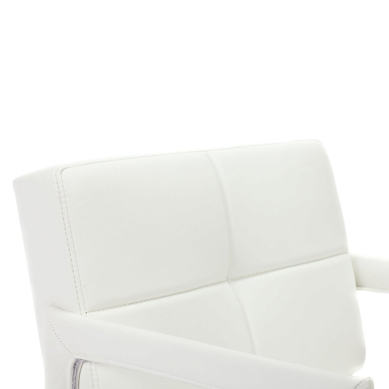 Кресло мягкое с металлическими ножками белое Aster Chair - изображение 5