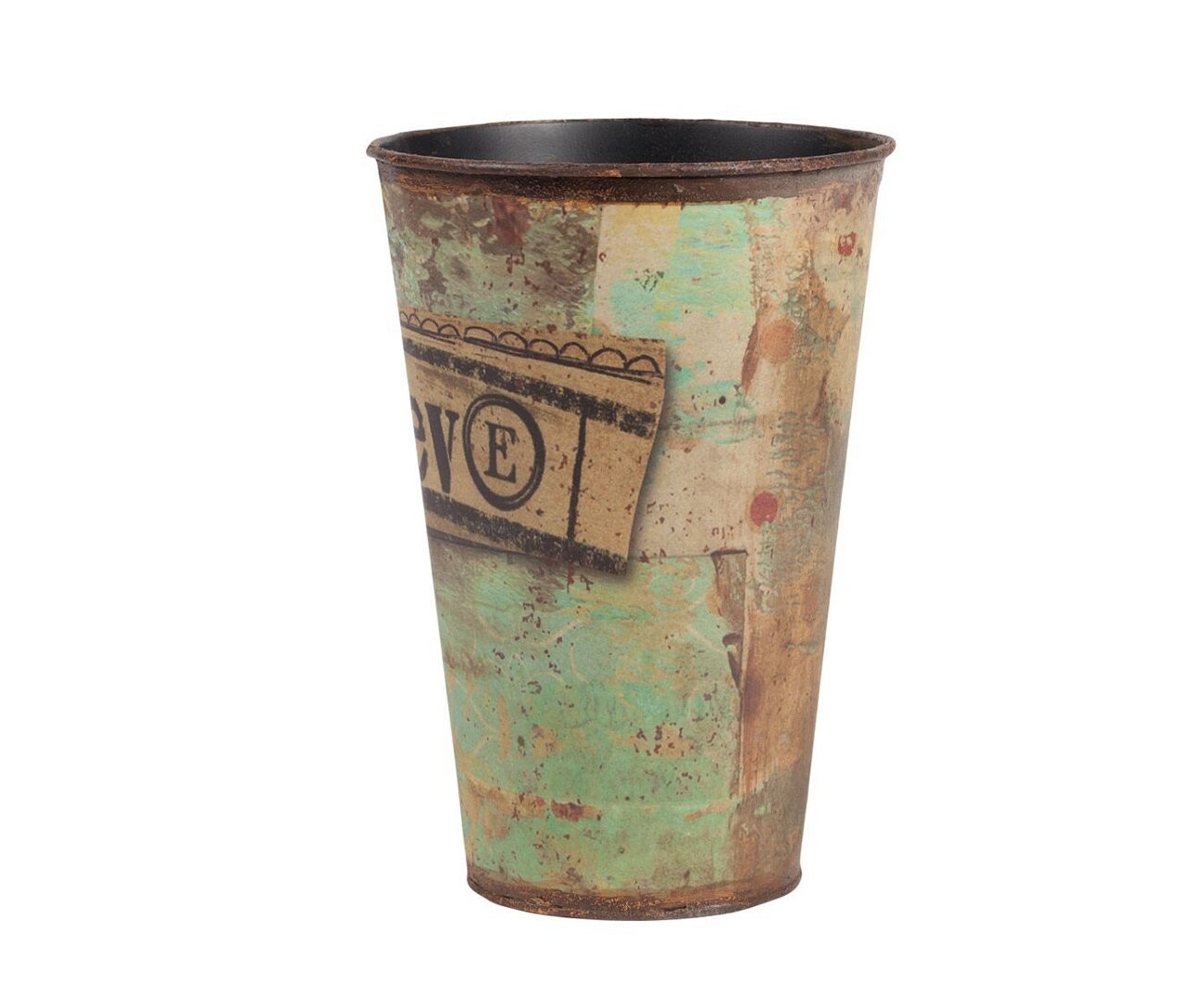 Кашпо декоративное бежевое металлическое Believe - изображение 2