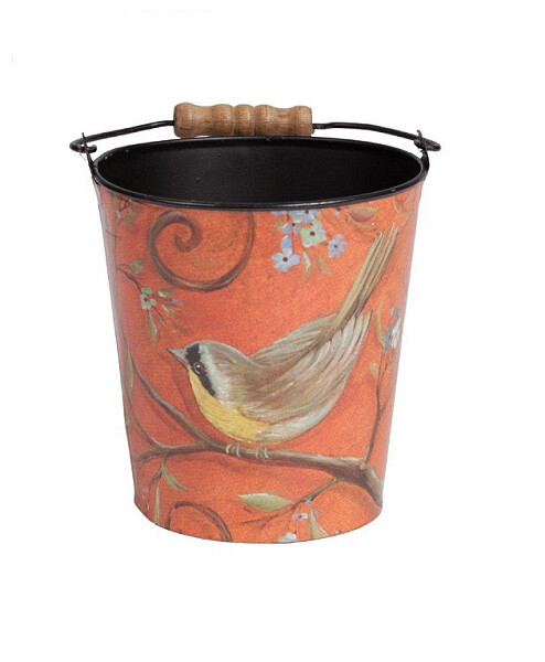 Кашпо декоративное красное металлическое Rouge - изображение 1