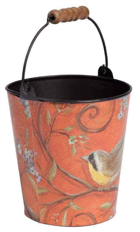 Кашпо декоративное красное металлическое Rouge - изображение 2