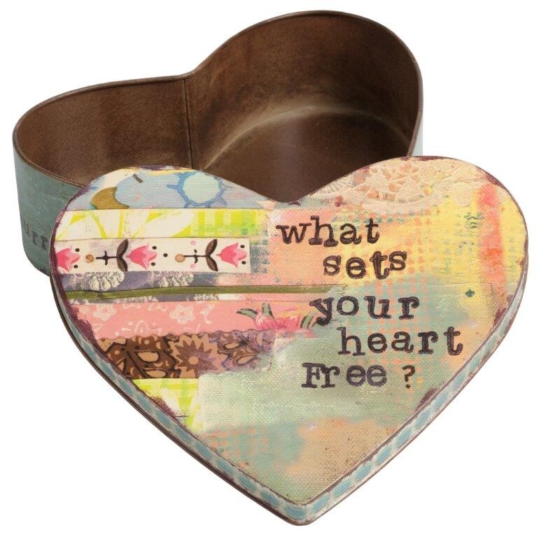 Металлическая декоративная коробка (шкатулка) в виде сердца Heart - изображение 2