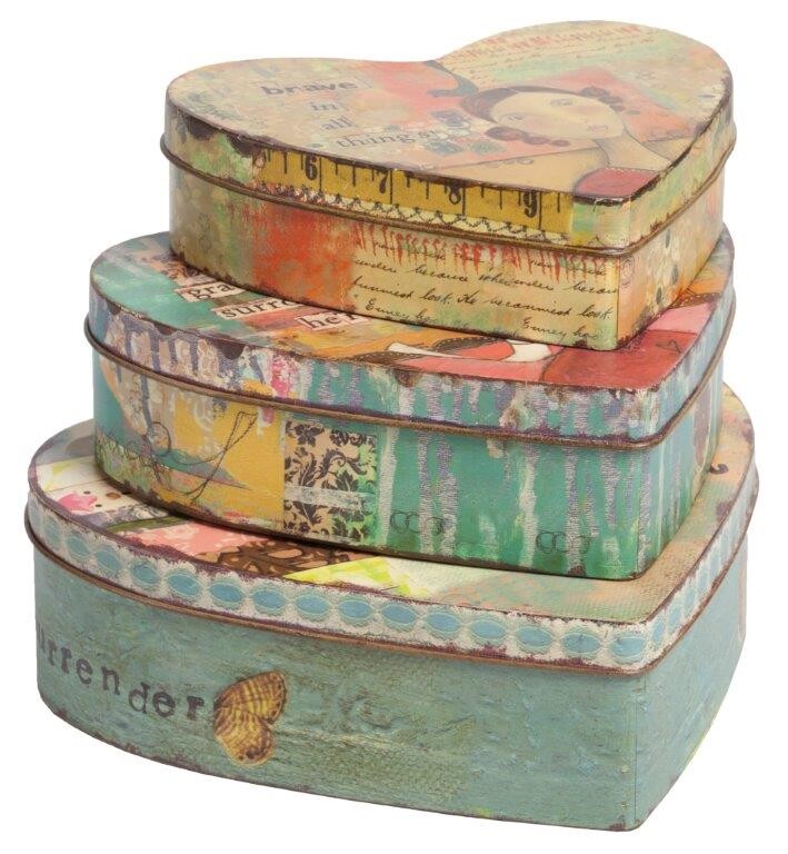 Металлическая декоративная коробка (шкатулка) в виде сердца Heart - изображение 4