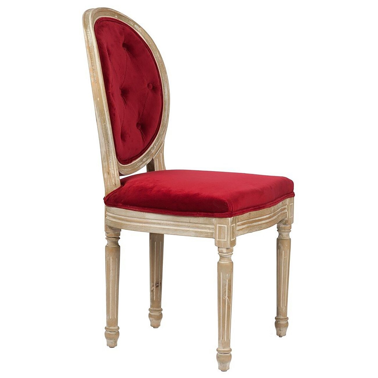 Стул обеденный с медальонной спинкой и стяжкой красный Etude - изображение 2