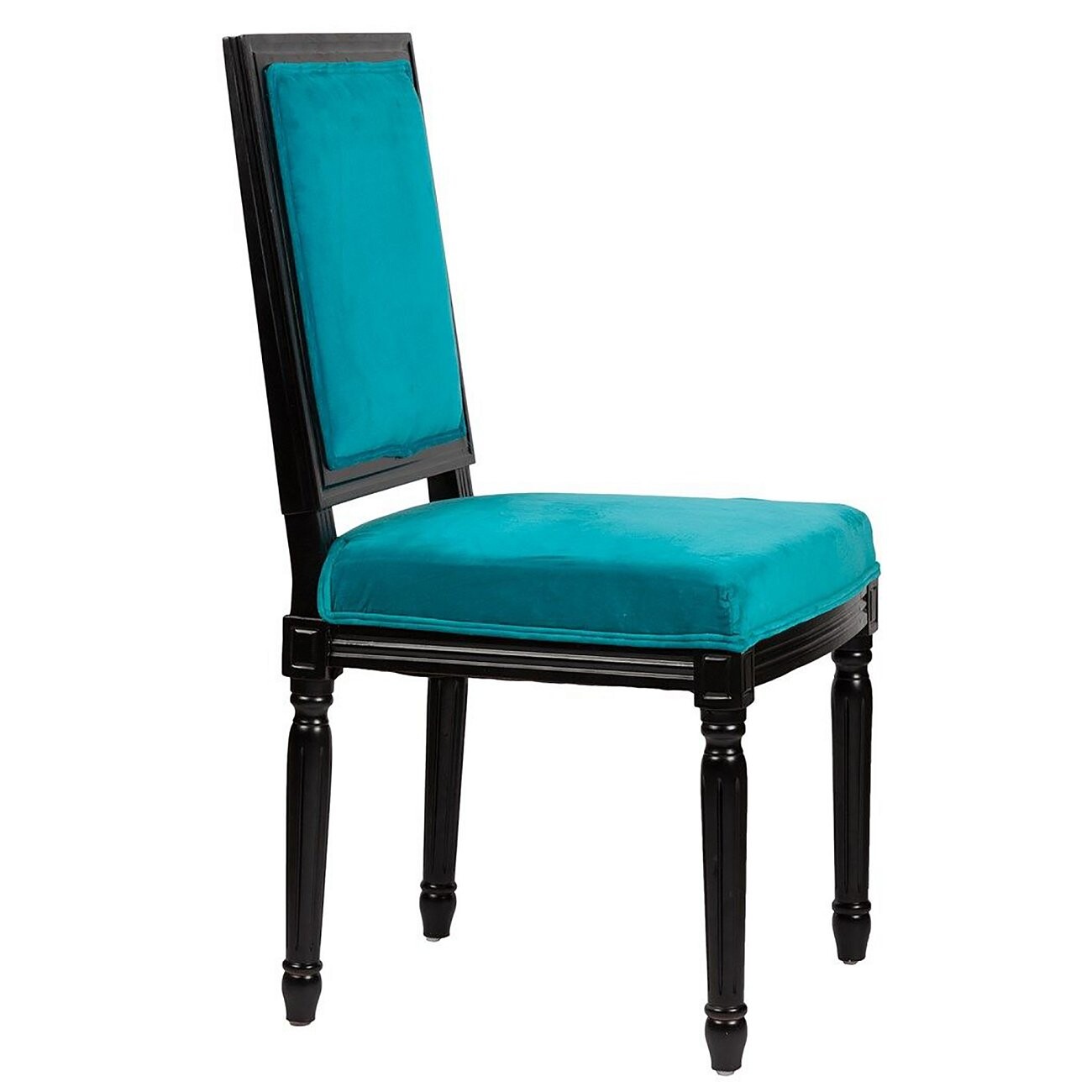 Стул обеденный синий с черными ножками Overture Blue - изображение 2