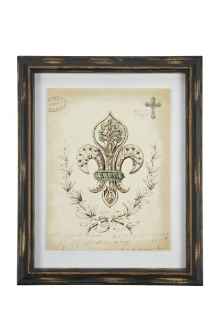 Картина на деревянном подрамнике 48,5х34 см Queen Sketchs Fleur de Lys
