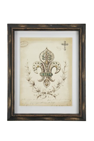Картина на деревянном подрамнике 48,5х34 см Queen Sketchs Fleur de Lys - изображение 1