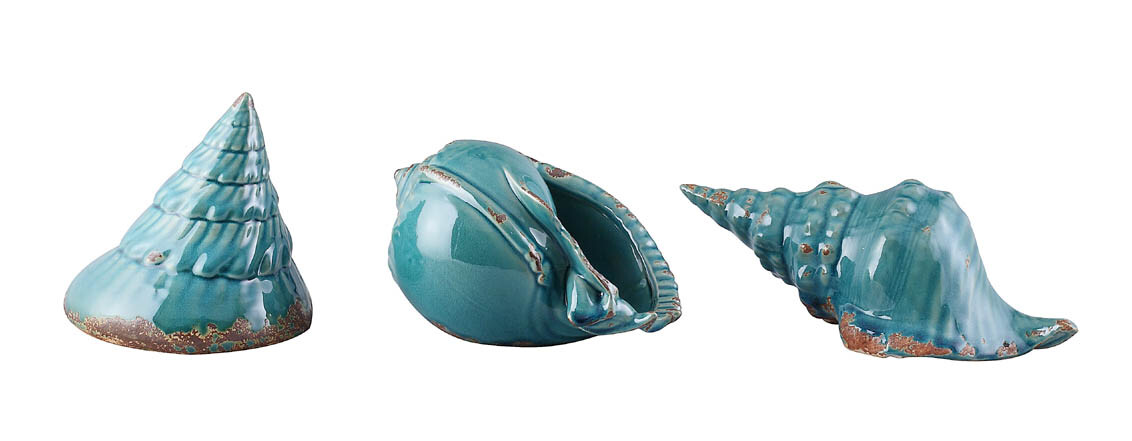 Статуэтка зеленая спираль "Ракушка" Marine Shells Teal  - изображение 2