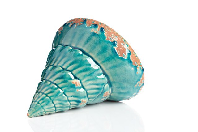Статуэтка зеленая спираль "Ракушка" Marine Shells Teal  - изображение 3