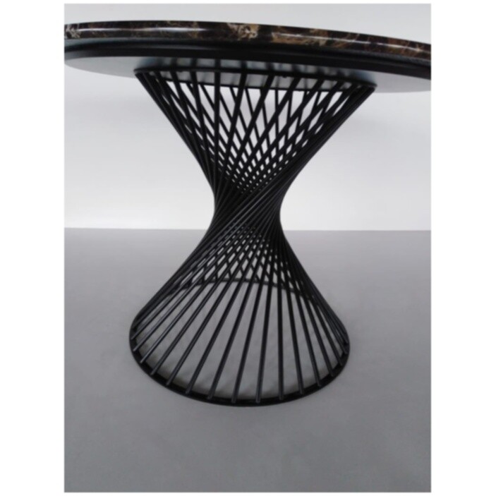 Стол обеденный круглый 100 см HPL черный мрамор Батлер - изображение 4