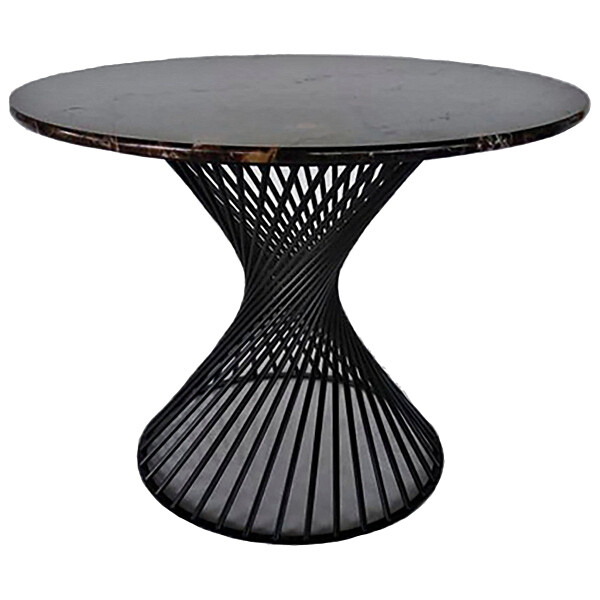 Стол обеденный круглый 100 см HPL clean touch черный мрамор Батлер - изображение 1