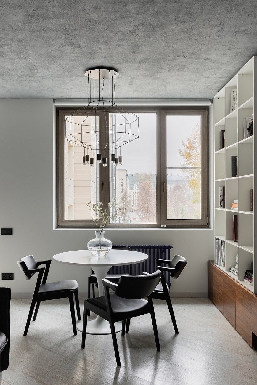 Стол обеденный круглый 100 см шпон дерева белый Тулип - изображение 2