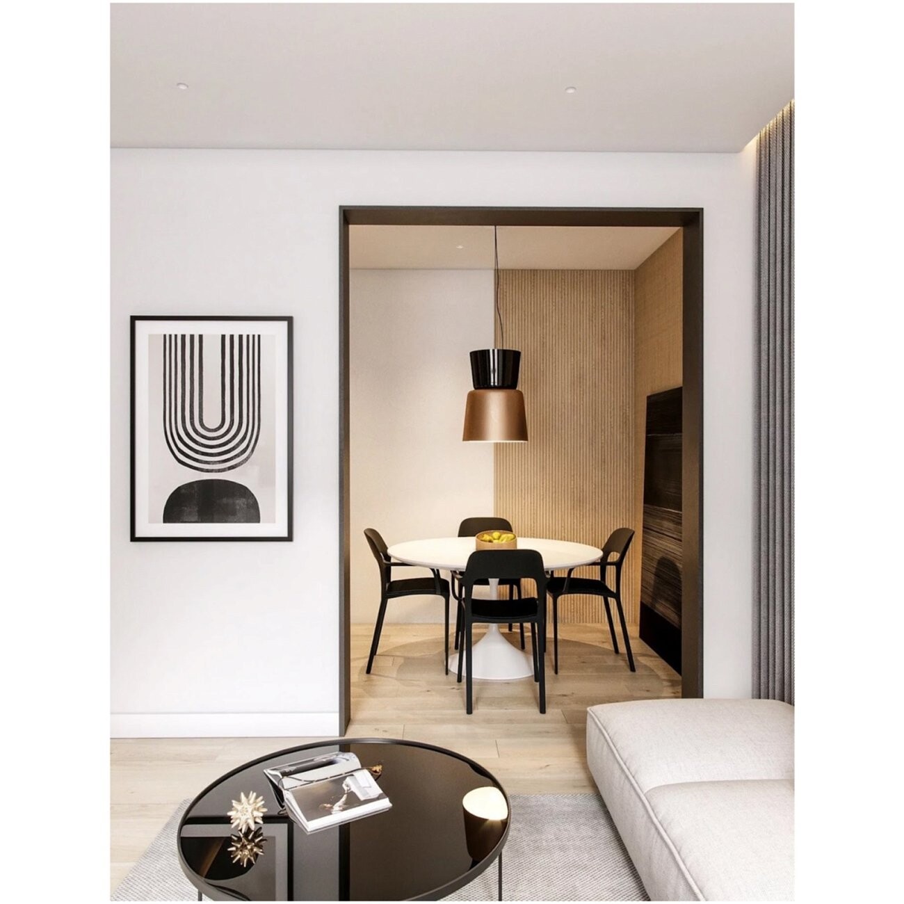 Стол обеденный круглый 80 см HPL clean touch белый Тулип - изображение 3