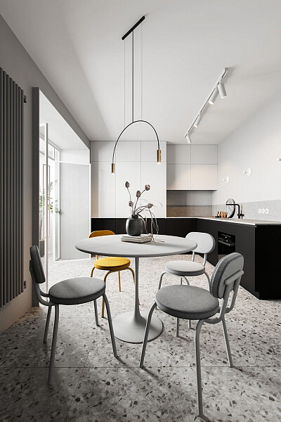 Стол обеденный круглый 100 см шпон ореха белый Тулип - изображение 1