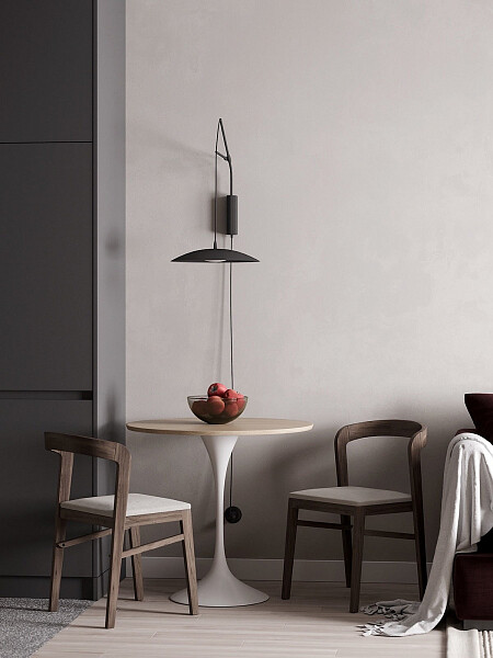 Стол обеденный круглый 100 см керамика бежевый, белый Тулип - изображение 1